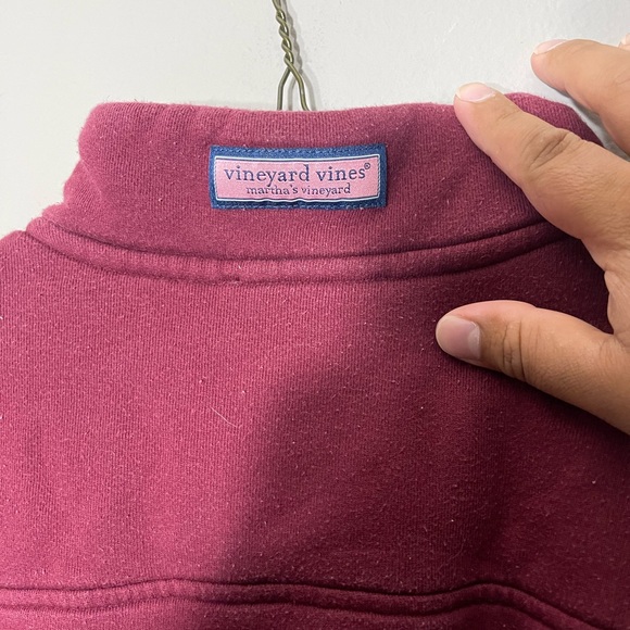 Vineyard Vines Men’s Quarter Zip Red Sweater Small - Picture 4 of 8